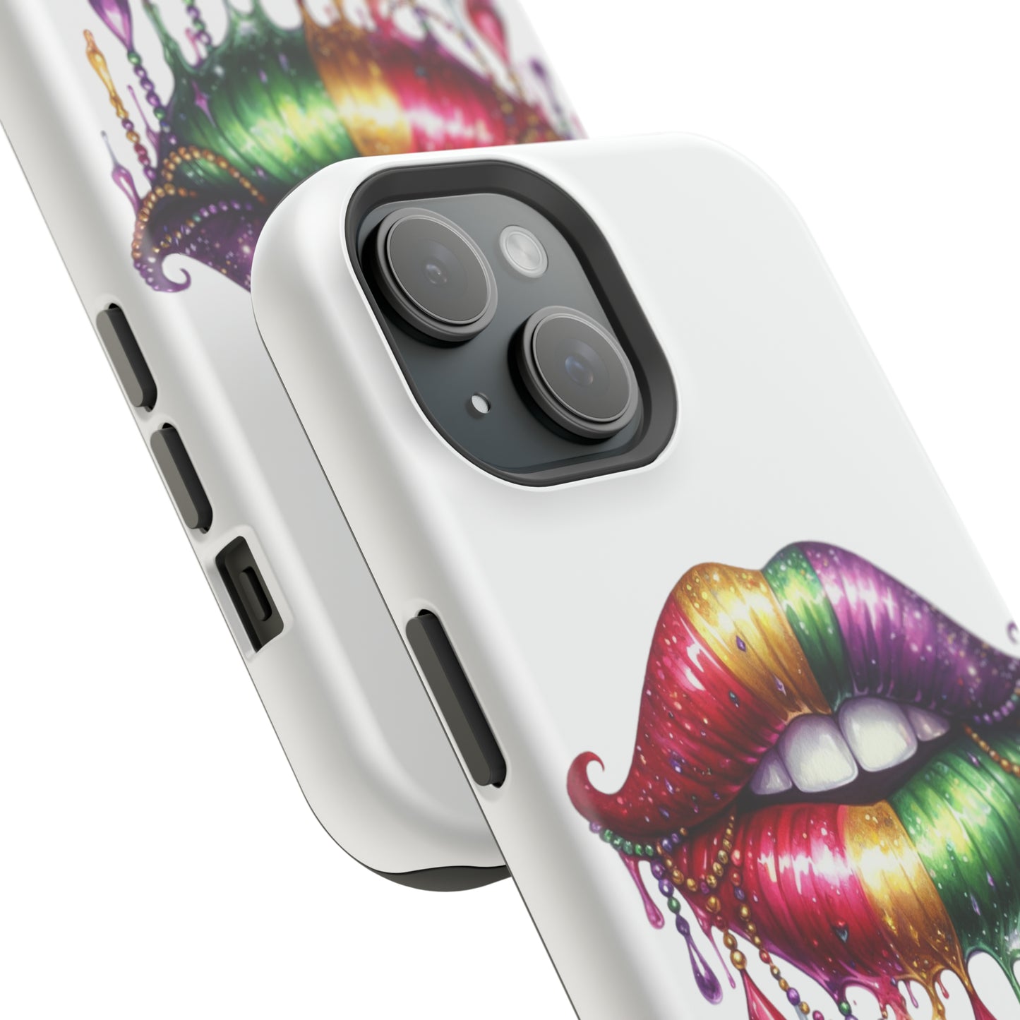 Mardi Gras Lip Stain Iphone Cases - JOURNAL VENUE