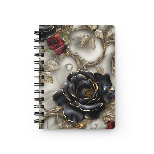 Luxury Fashion Black Rose Notebook - JOURNAL VENUE