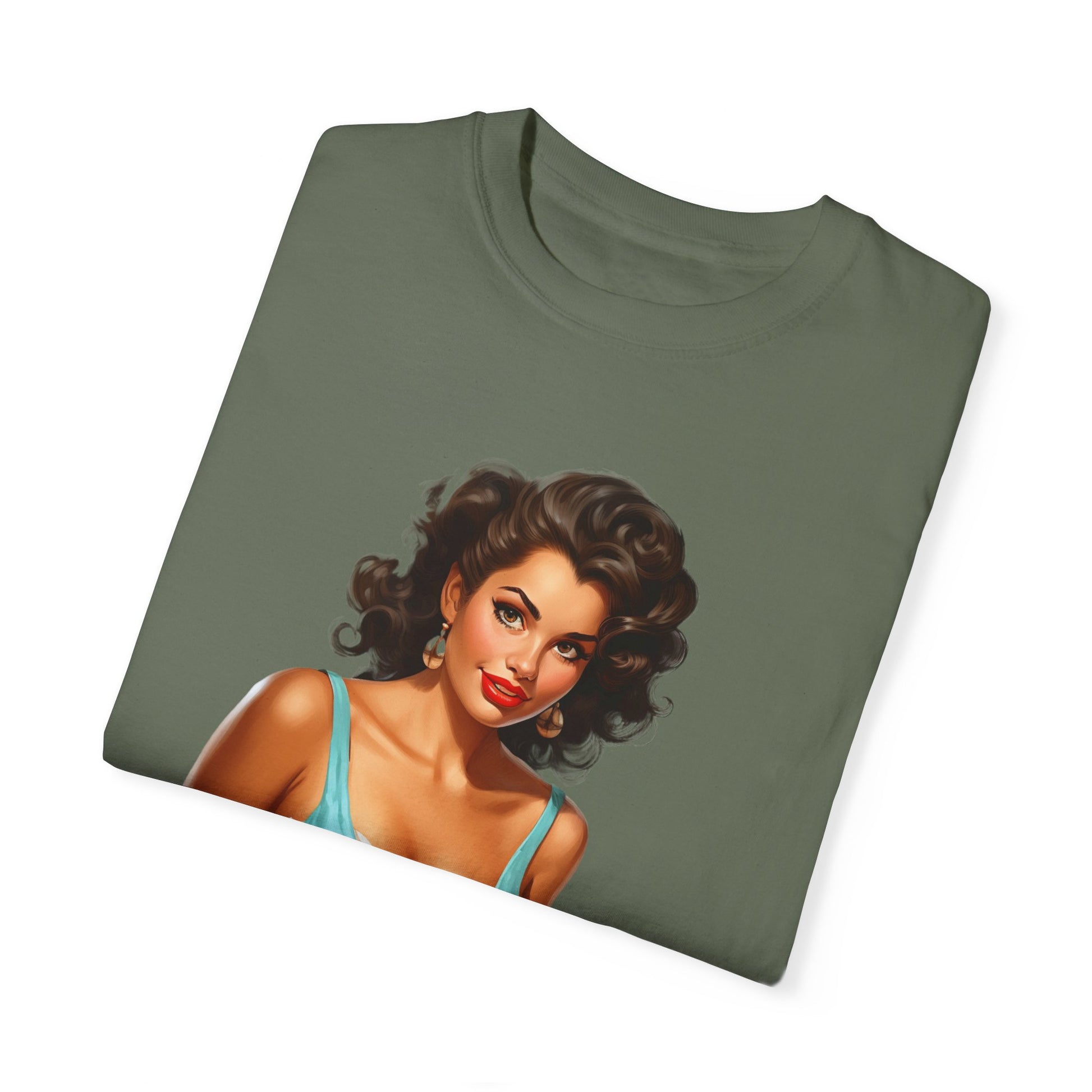 Cute Vintage Pin Up Coffee Girl T-shirt - JOURNAL VENUE