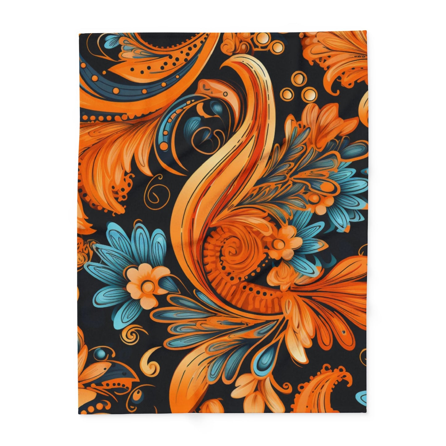 Autumn Boho Paisley Arctic Fleece Blanket