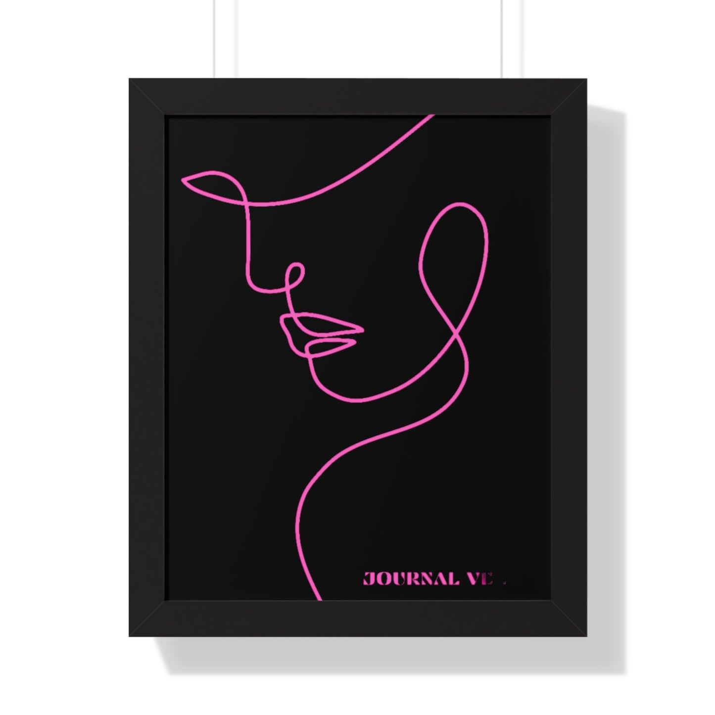 Pink Girl Framed Vertical Wall Art  Poster - JOURNAL VENUE