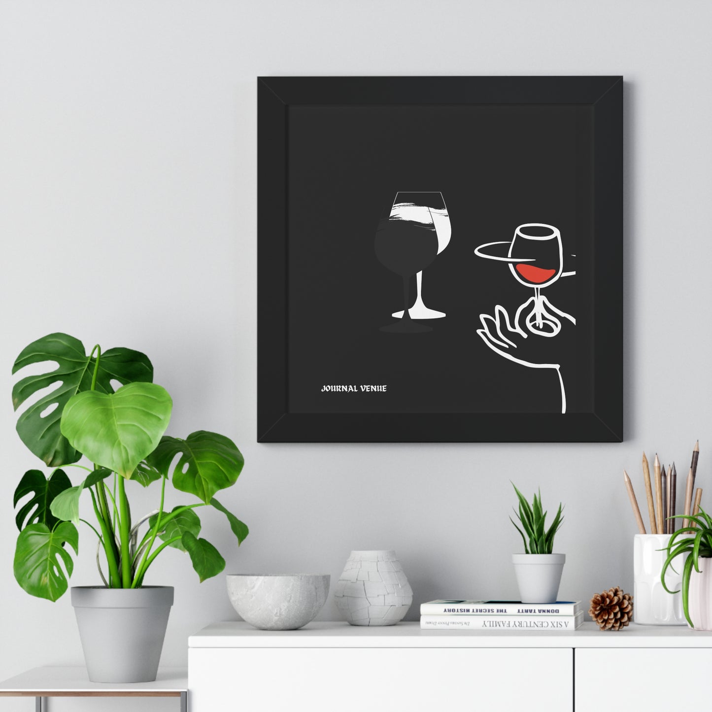 Wine Tasting Framed Vertical Poster Wall Art - JOURNAL VENUE