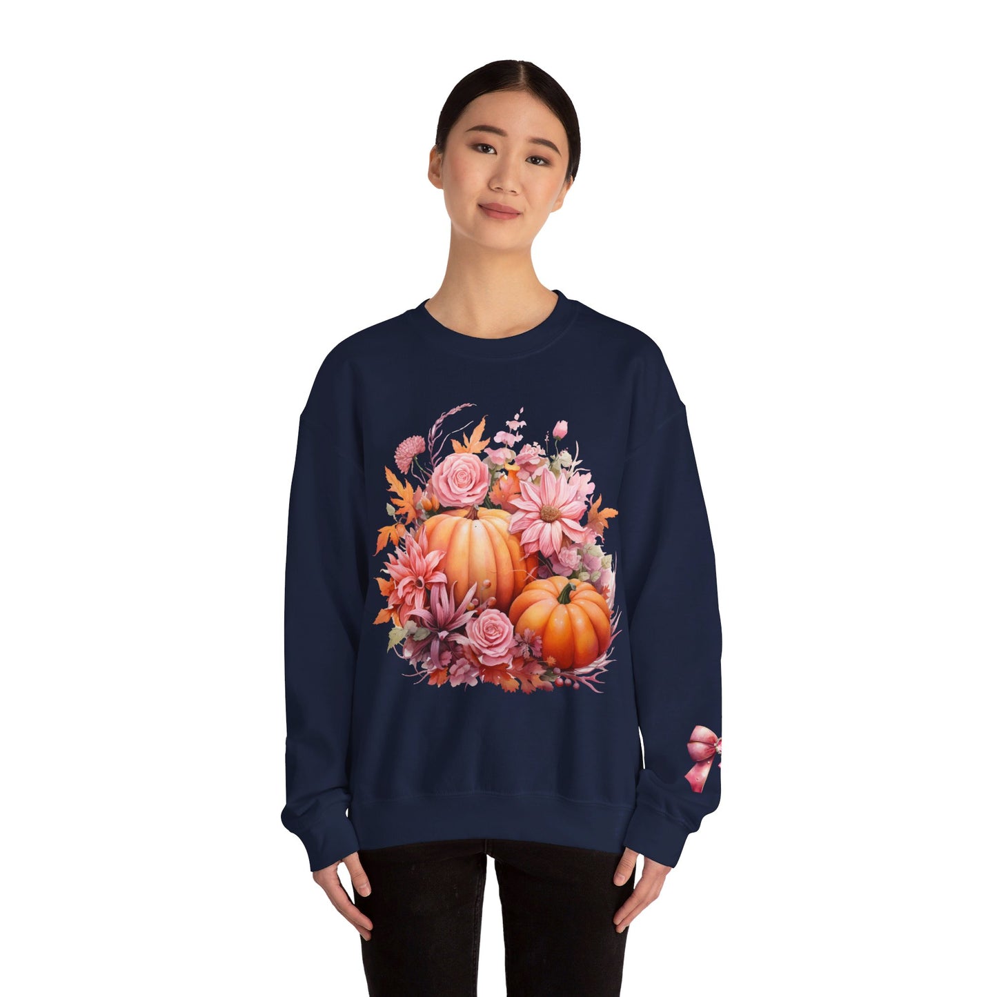 Pink Floral Pumpkin Sweatshirt