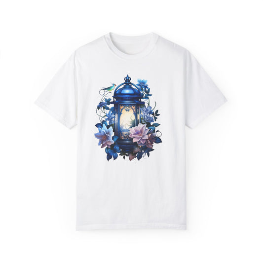 Blue Floral Lantern Vintage T-shirt  - JOURNAL VENUE