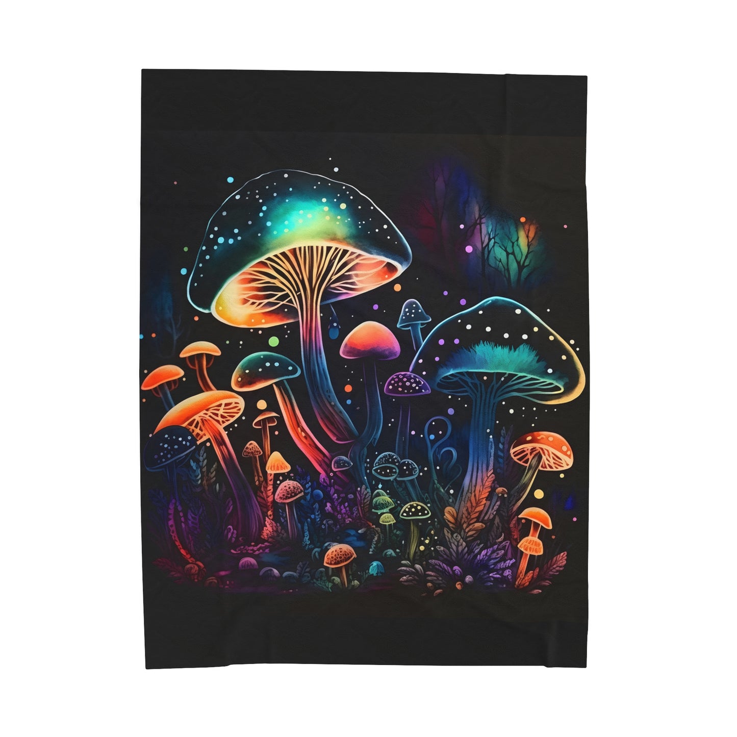 Magic Mushroom Velveteen Plush Blanket - JOURNAL VENUE