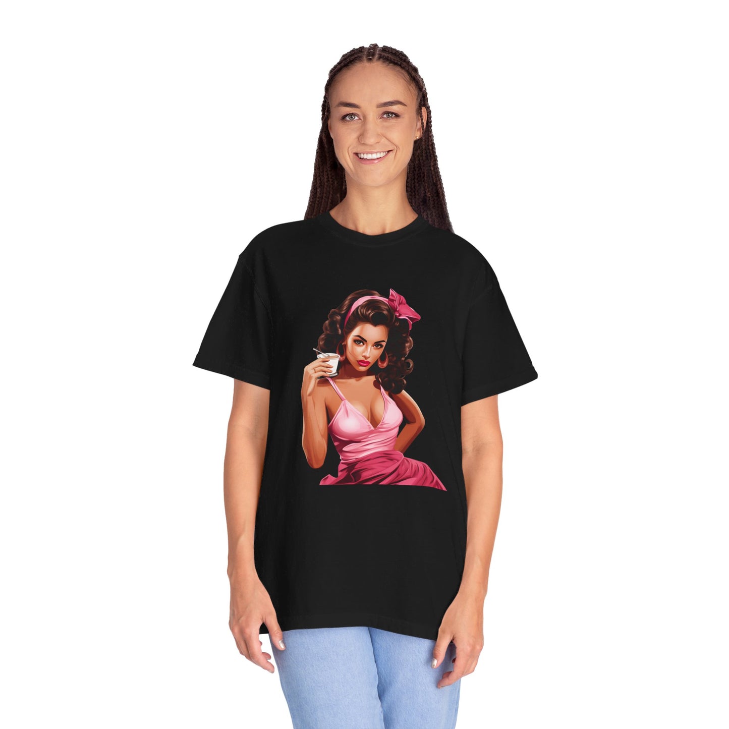 Vintage Mom Pin Up Coffee Girl T-shirt