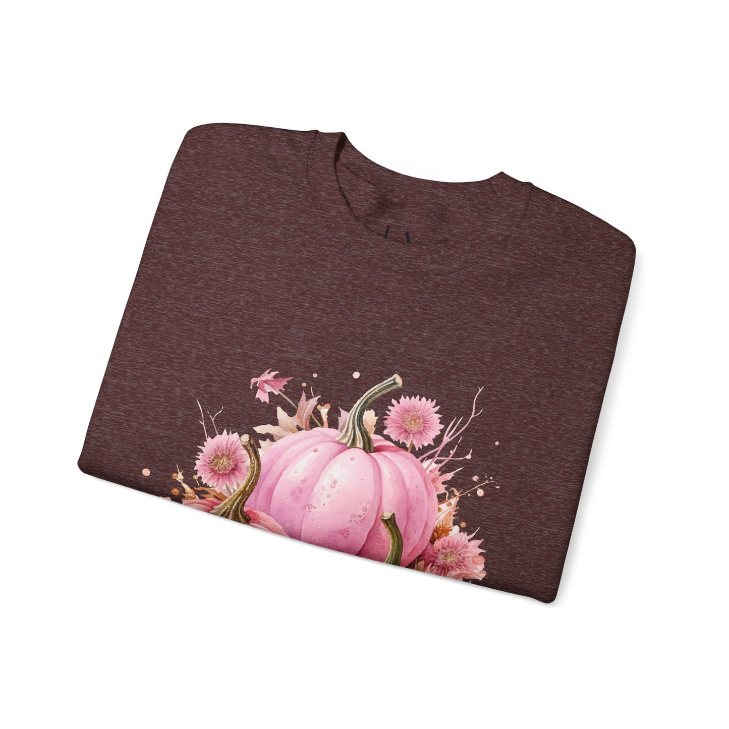 Pink Floral Pumpkin Crewneck Sweatshirt