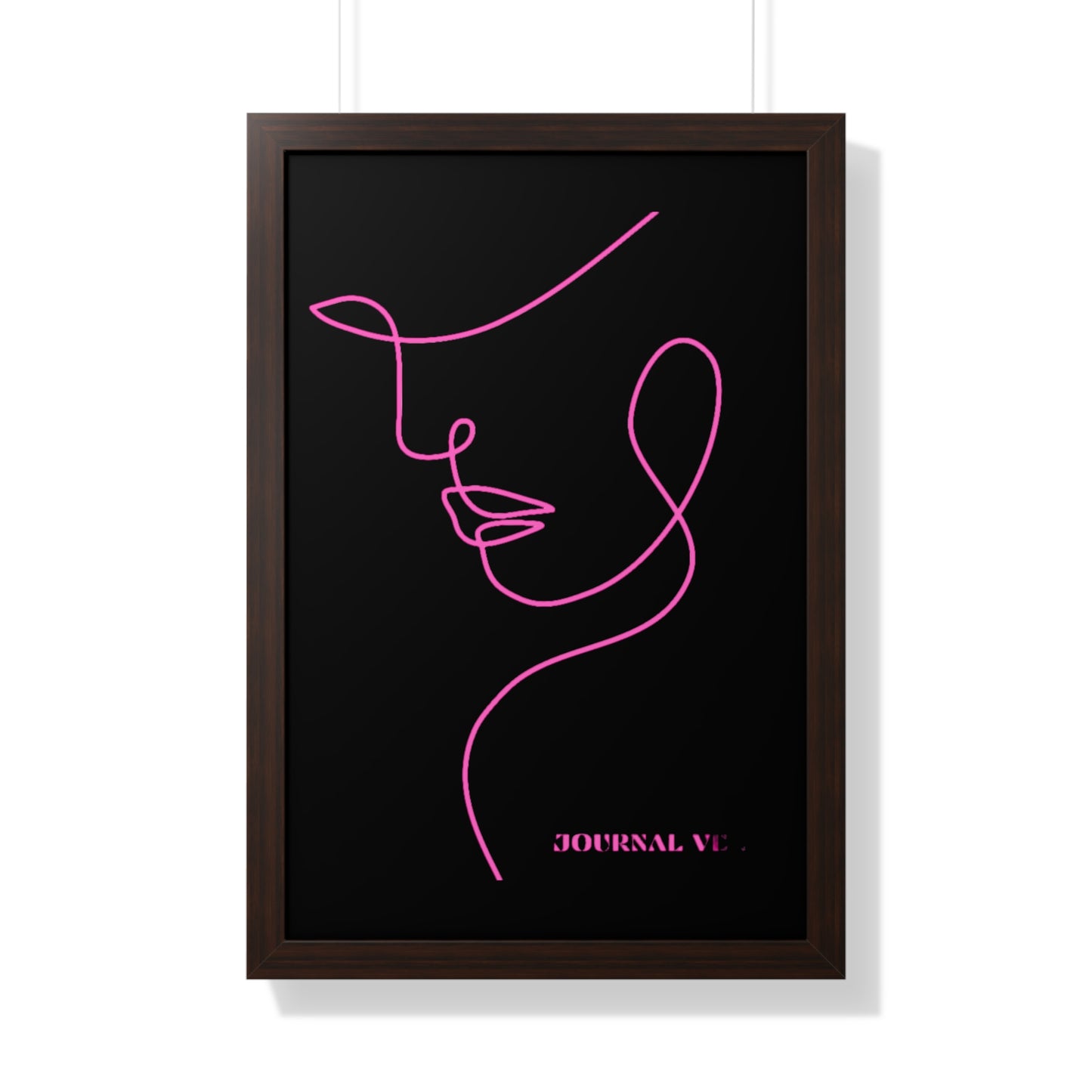 Pink Girl Framed Vertical Wall Art  Poster - JOURNAL VENUE