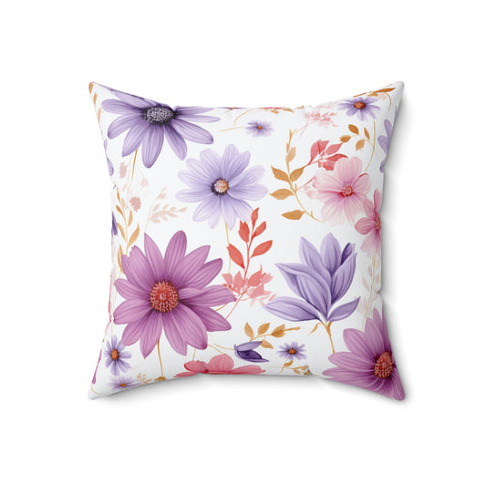 Spring Floral Square Pillow - JOURNAL VENUE