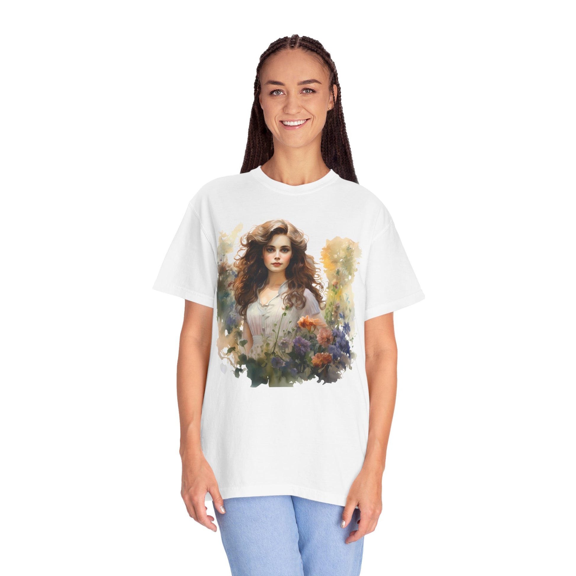 Wild Flower Vintage Girl T-shirt - JOURNAL VENUE