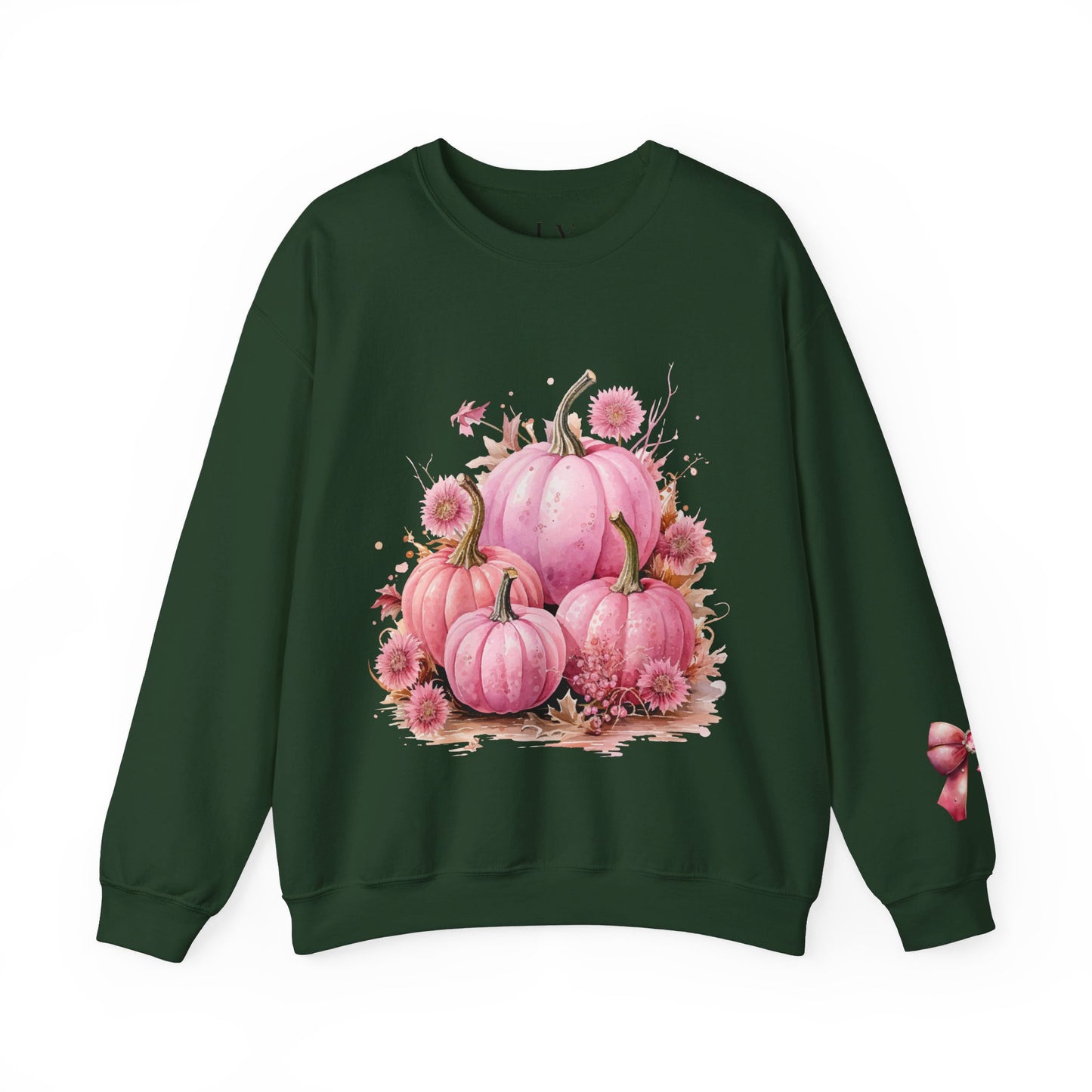 Pink Floral Pumpkin Crewneck Sweatshirt