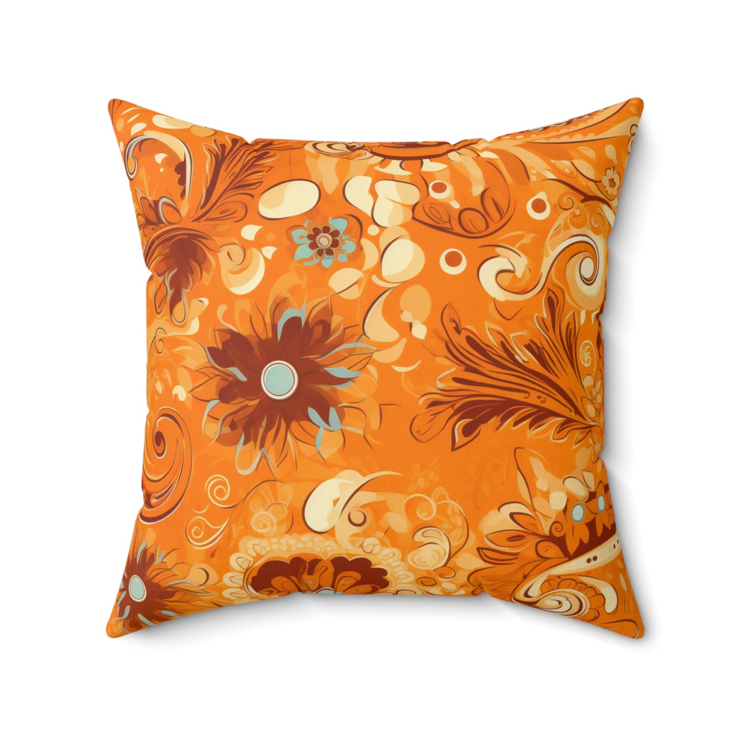 Autumn Boho Paisley Square Pillow - JOURNAL VENUE