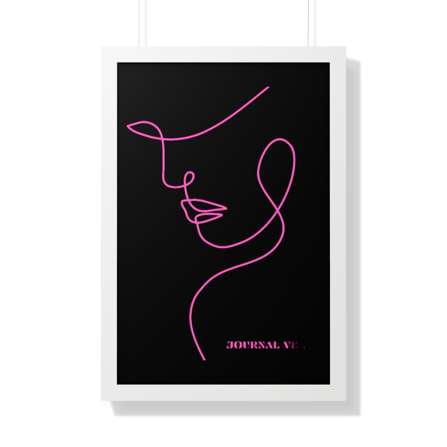 Pink Girl Framed Vertical Wall Art  Poster - JOURNAL VENUE