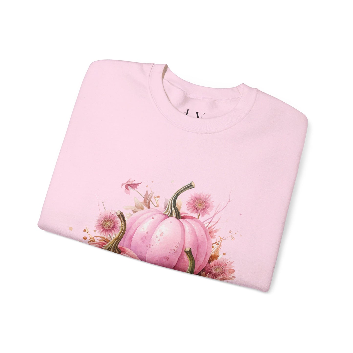 Pink Floral Pumpkin Crewneck Sweatshirt