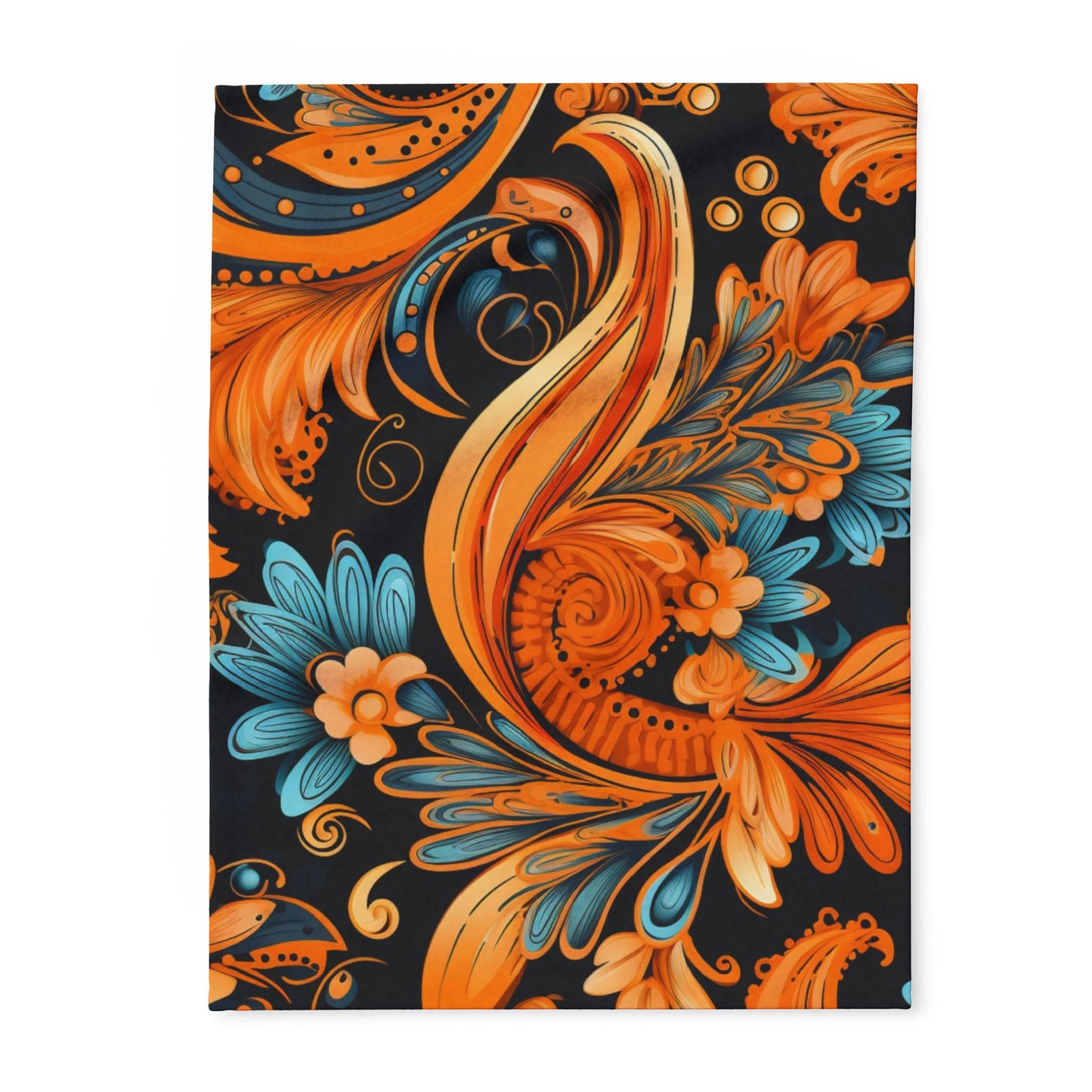 Autumn Boho Paisley Arctic Fleece Blanket