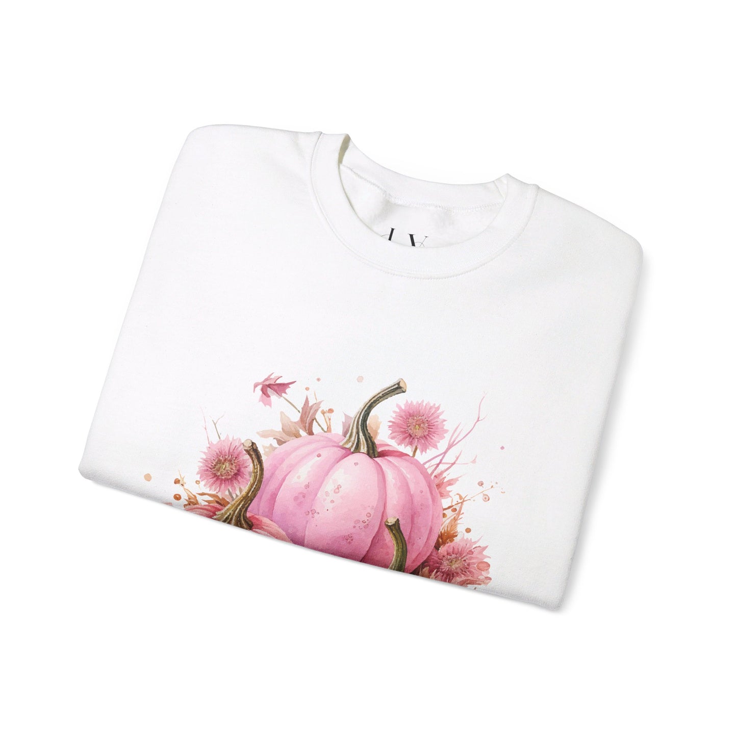 Pink Floral Pumpkin Crewneck Sweatshirt