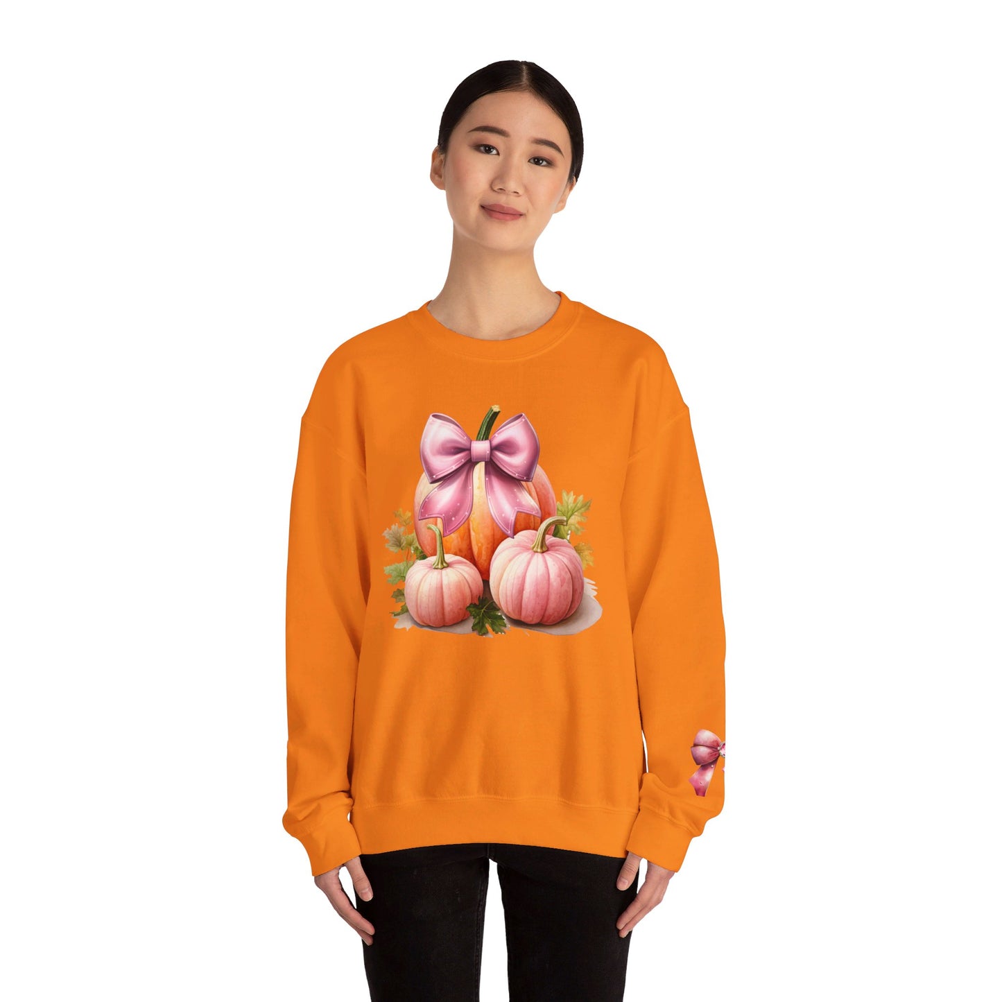 Pink Coquette Pumpkin Crewneck Sweatshirt