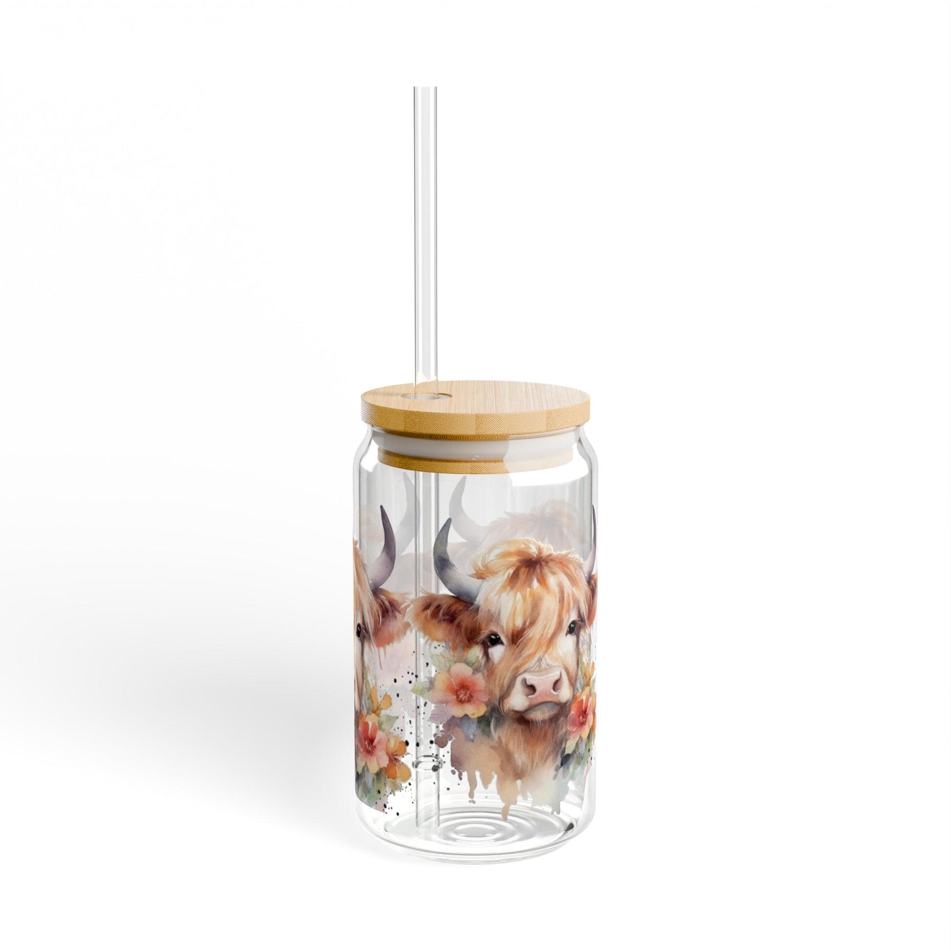 Highland Baby Cow Coffee Glass Tumbler - JOURNAL VENUE