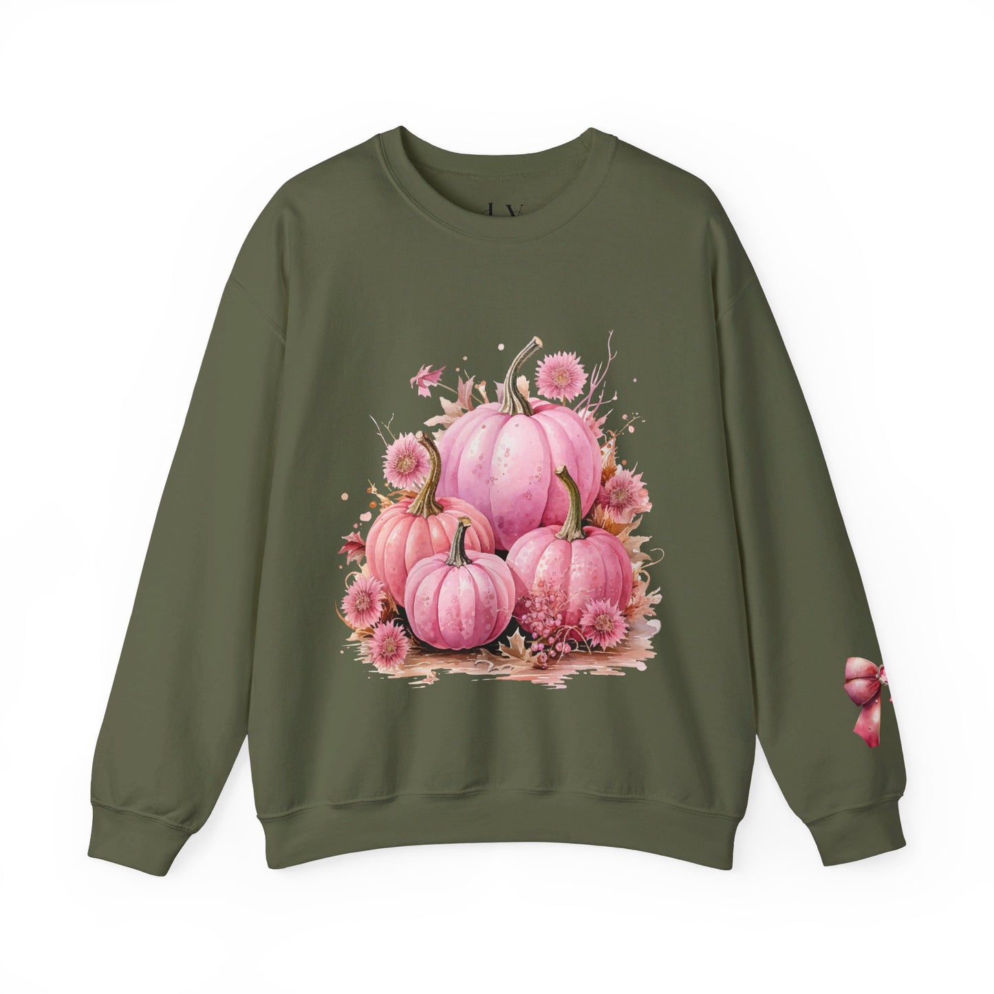 Pink Floral Pumpkin Crewneck Sweatshirt