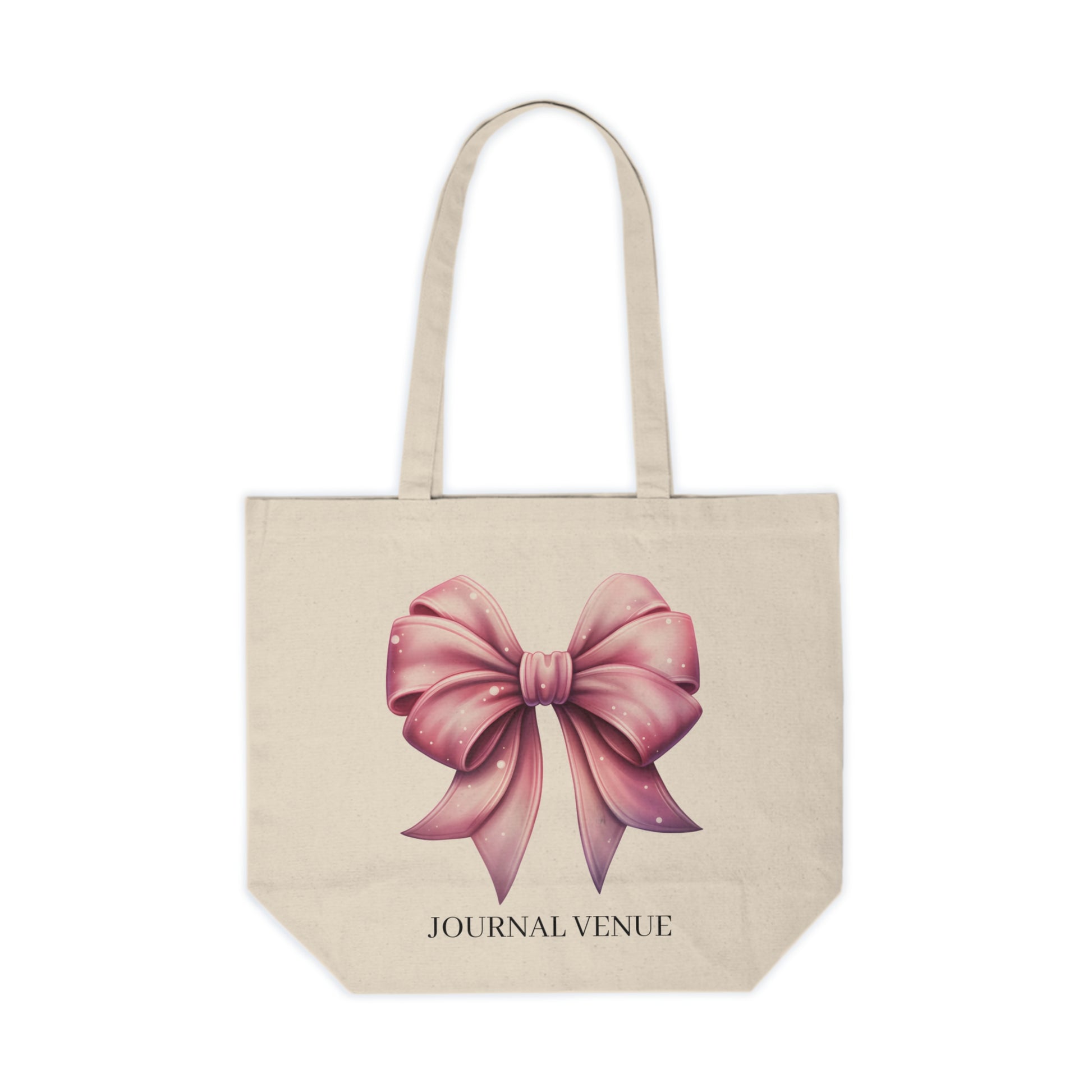 Coquette Pink Girly Bow Shopping Tote Bag - JOURNAL VENUE