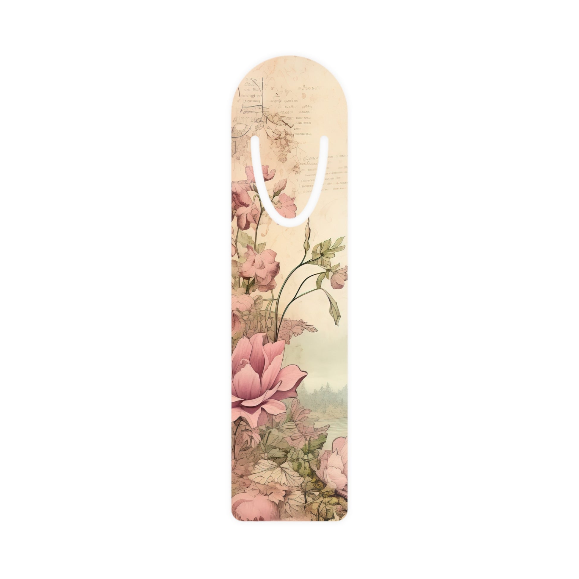 Pink Flower Whimsical Bookmark - JOURNAL VENUE