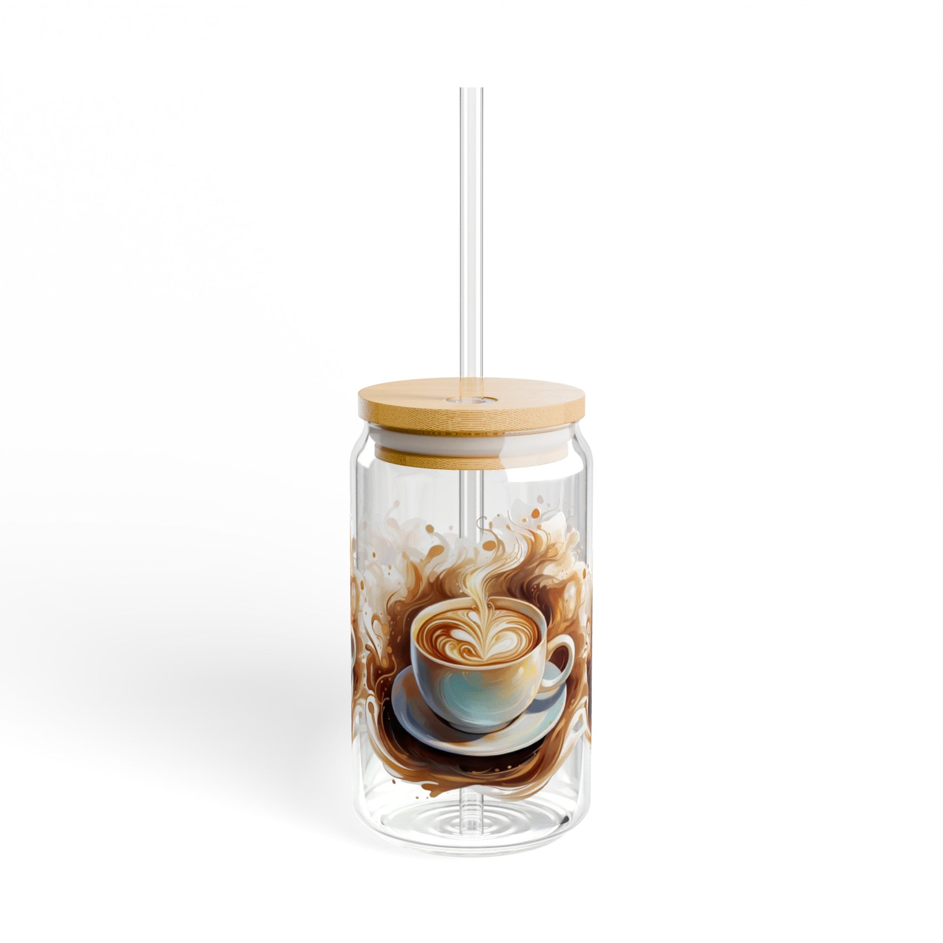 Cute Coffee Lover Glass Tumbler, 16oz - JOURNAL VENUE