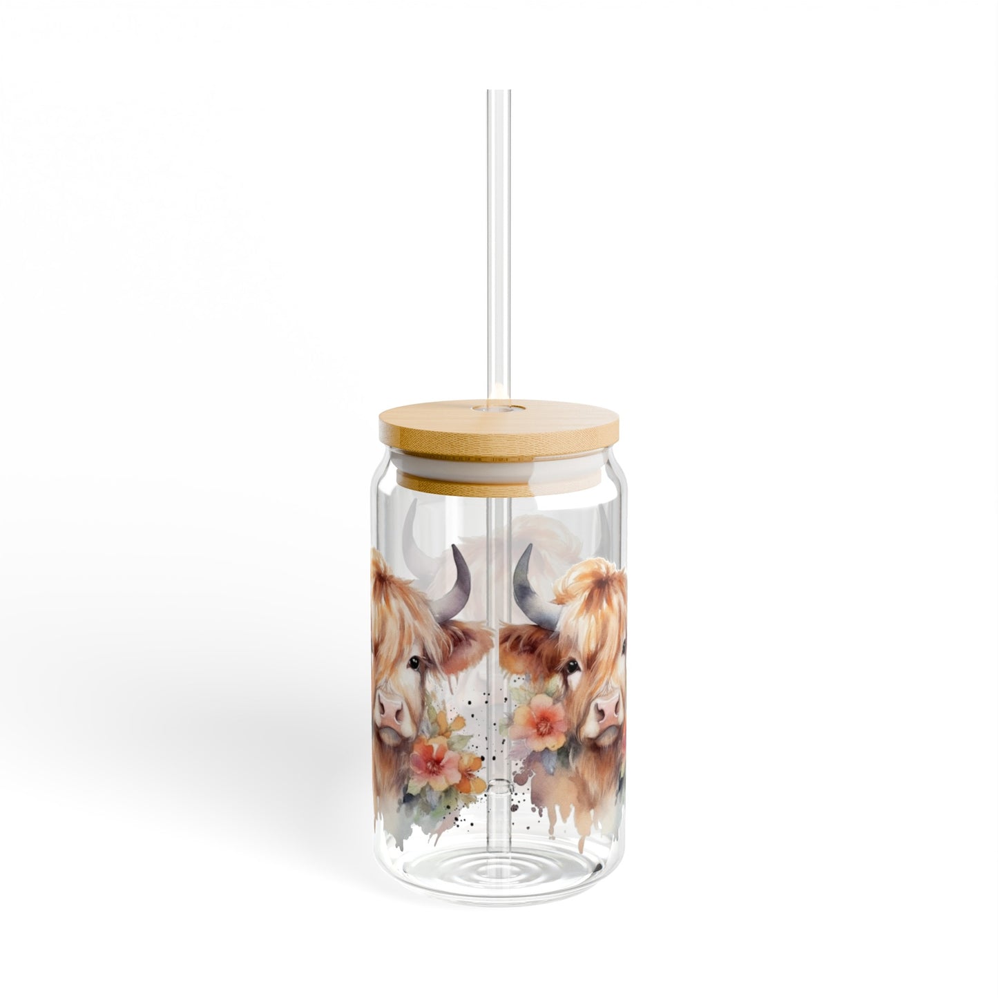 Highland Baby Cow Coffee Glass Tumbler - JOURNAL VENUE