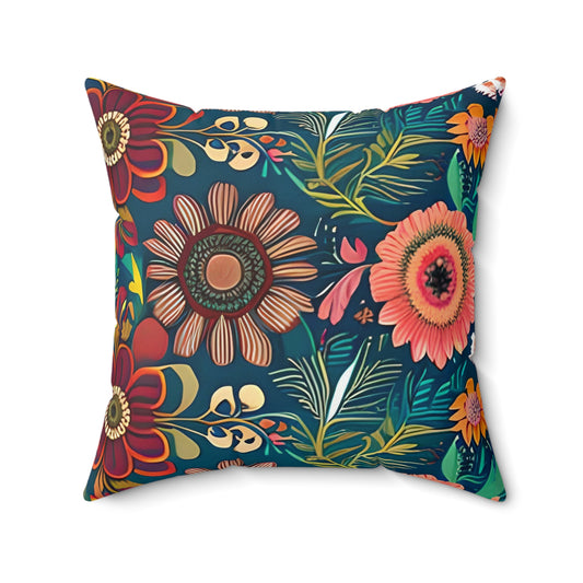 Floral Boho Square Decor Pillow - JOURNAL VENUE