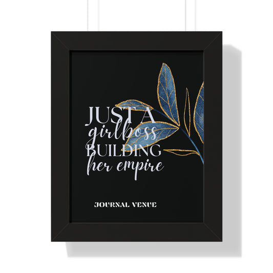 Motivational Business Woman Framed Wall Art  Poster - JOURNAL VENUE