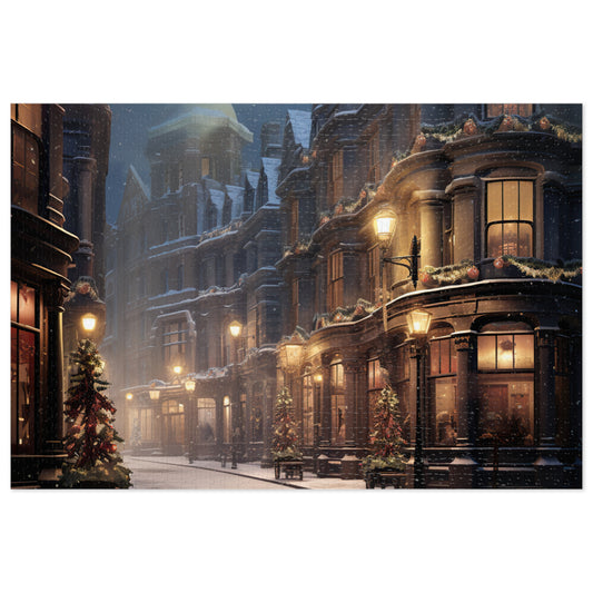 Vintage Christmas Street Jigsaw Puzzle - JOURNAL VENUE