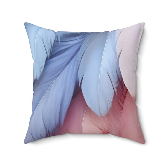 3D Feather Square Pillow - JOURNAL VENUE