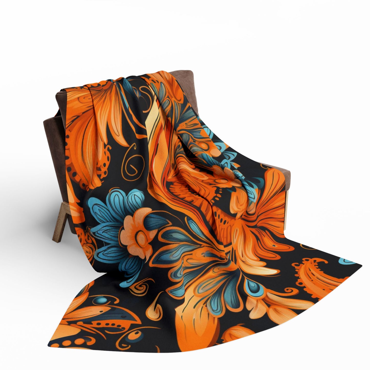 Autumn Boho Paisley Arctic Fleece Blanket