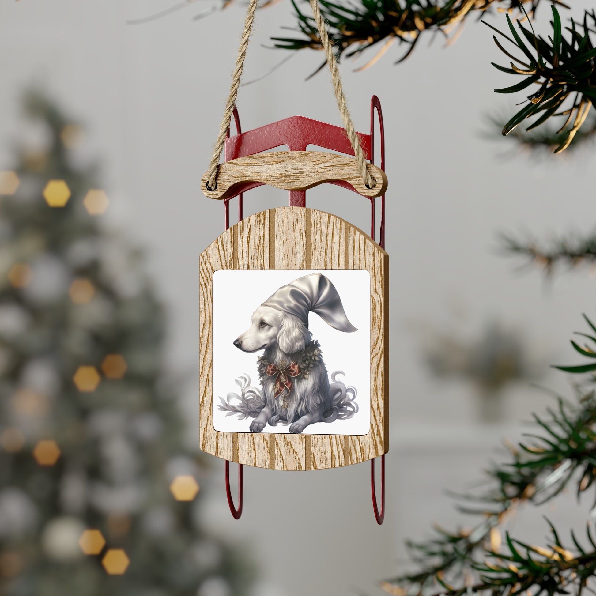 Christmas Snow white Dog Sled Ornaments - JOURNAL VENUE