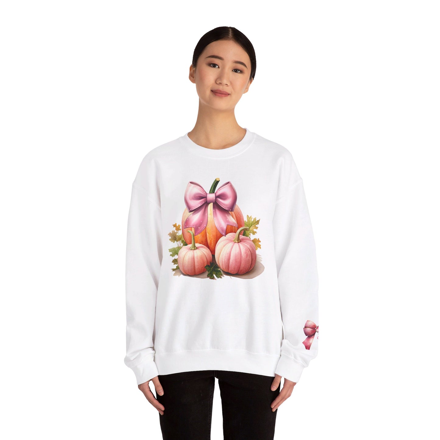 Pink Coquette Pumpkin Crewneck Sweatshirt