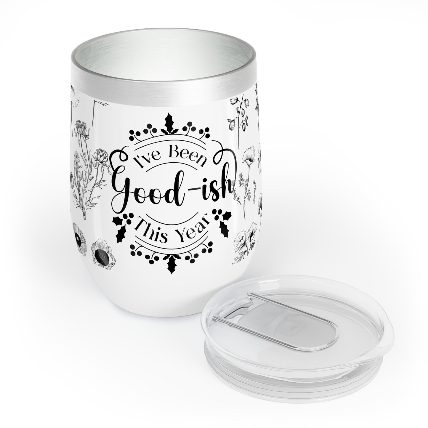 Goodish Christmas Wine Tumbler - JOURNAL VENUE