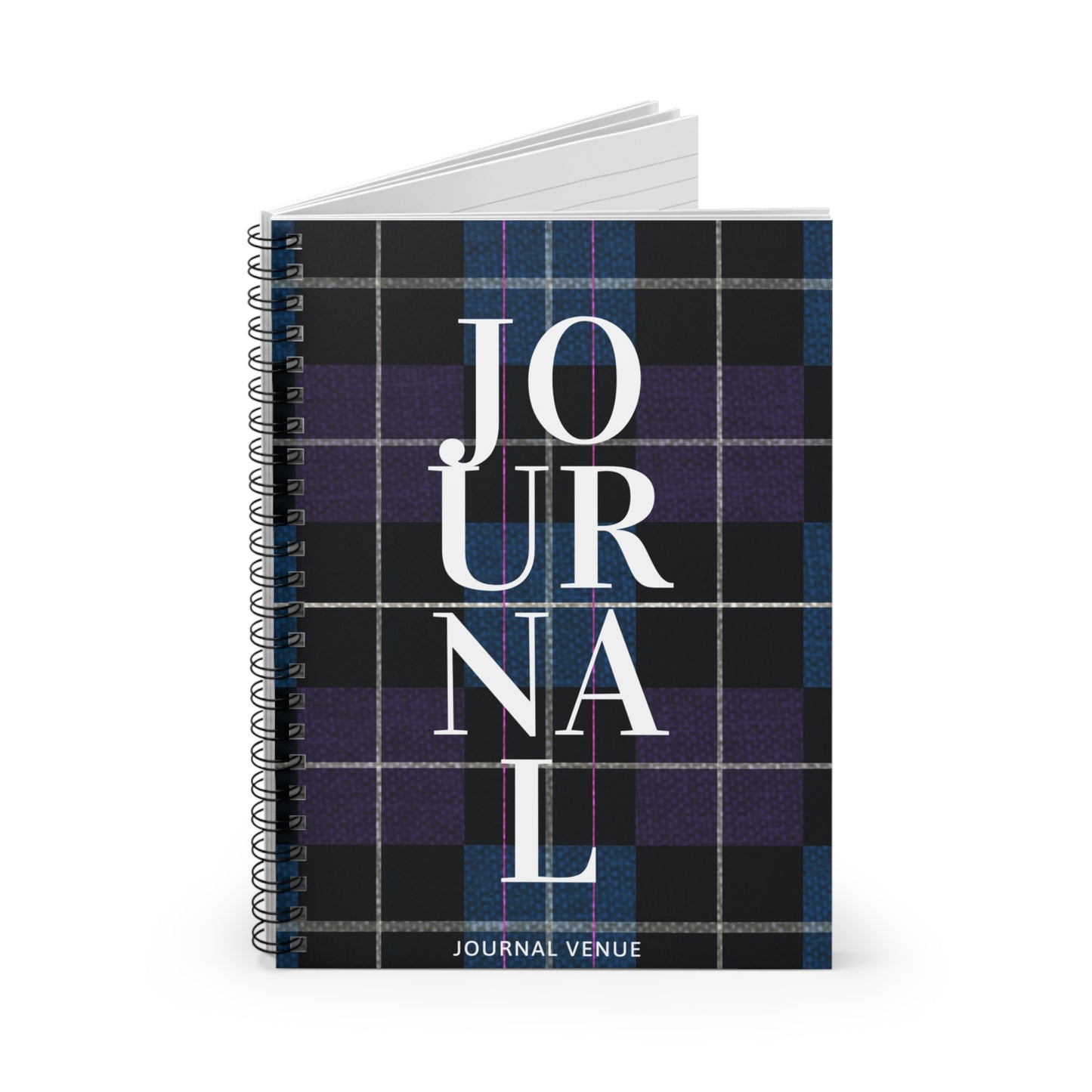 Purple Plaid Journal Notebooks - JOURNAL VENUE