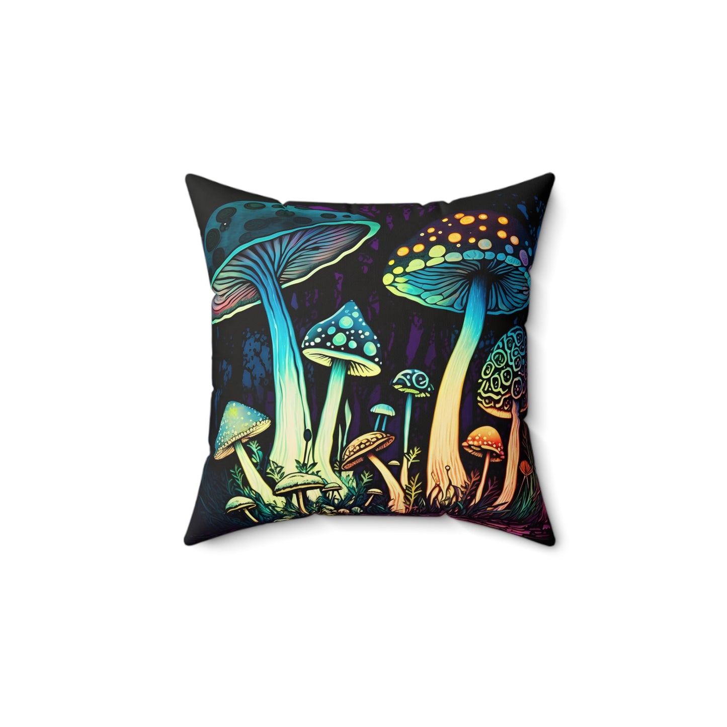 Wild Mushroom Square Pillow Decor