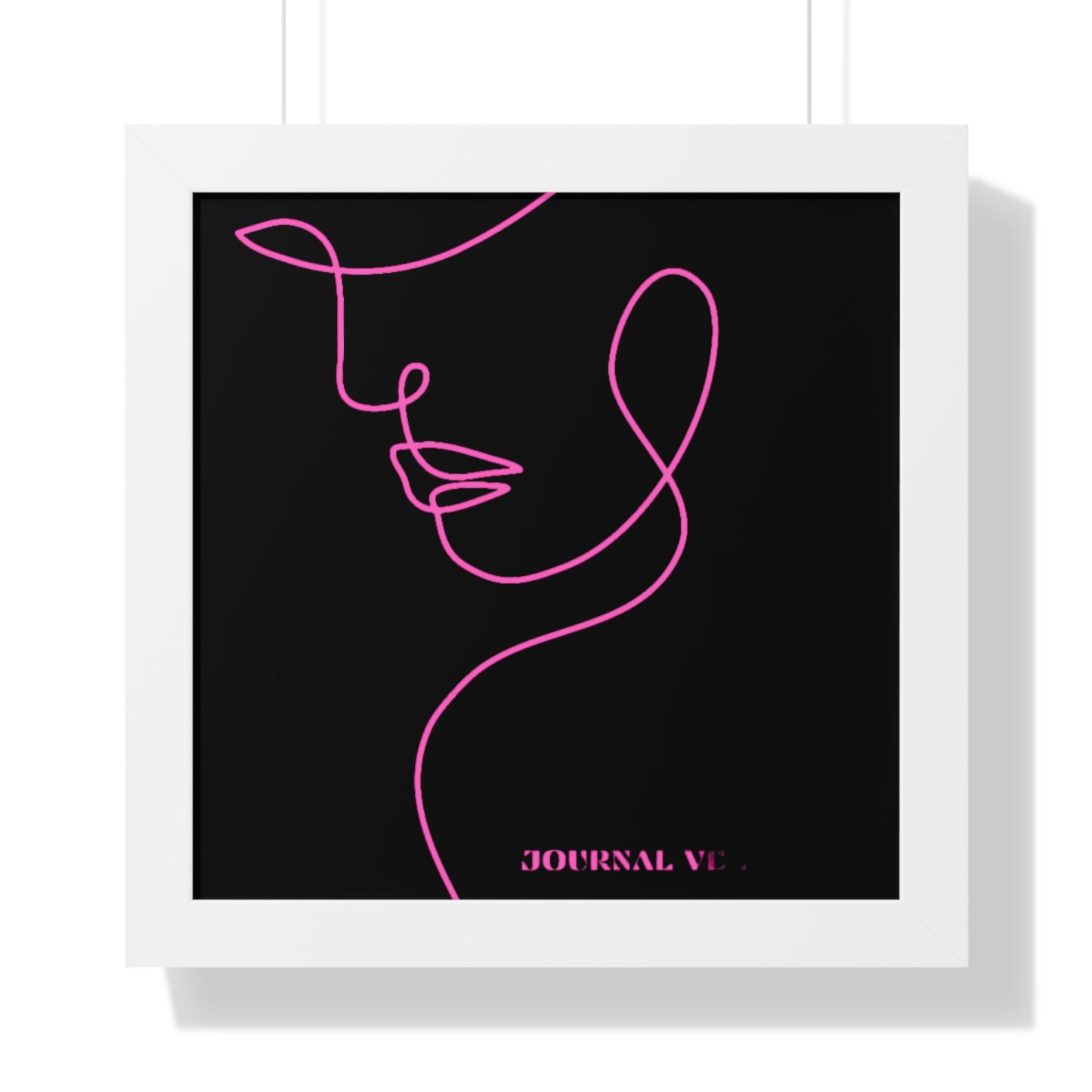 Pink Girl Framed Vertical Wall Art  Poster - JOURNAL VENUE