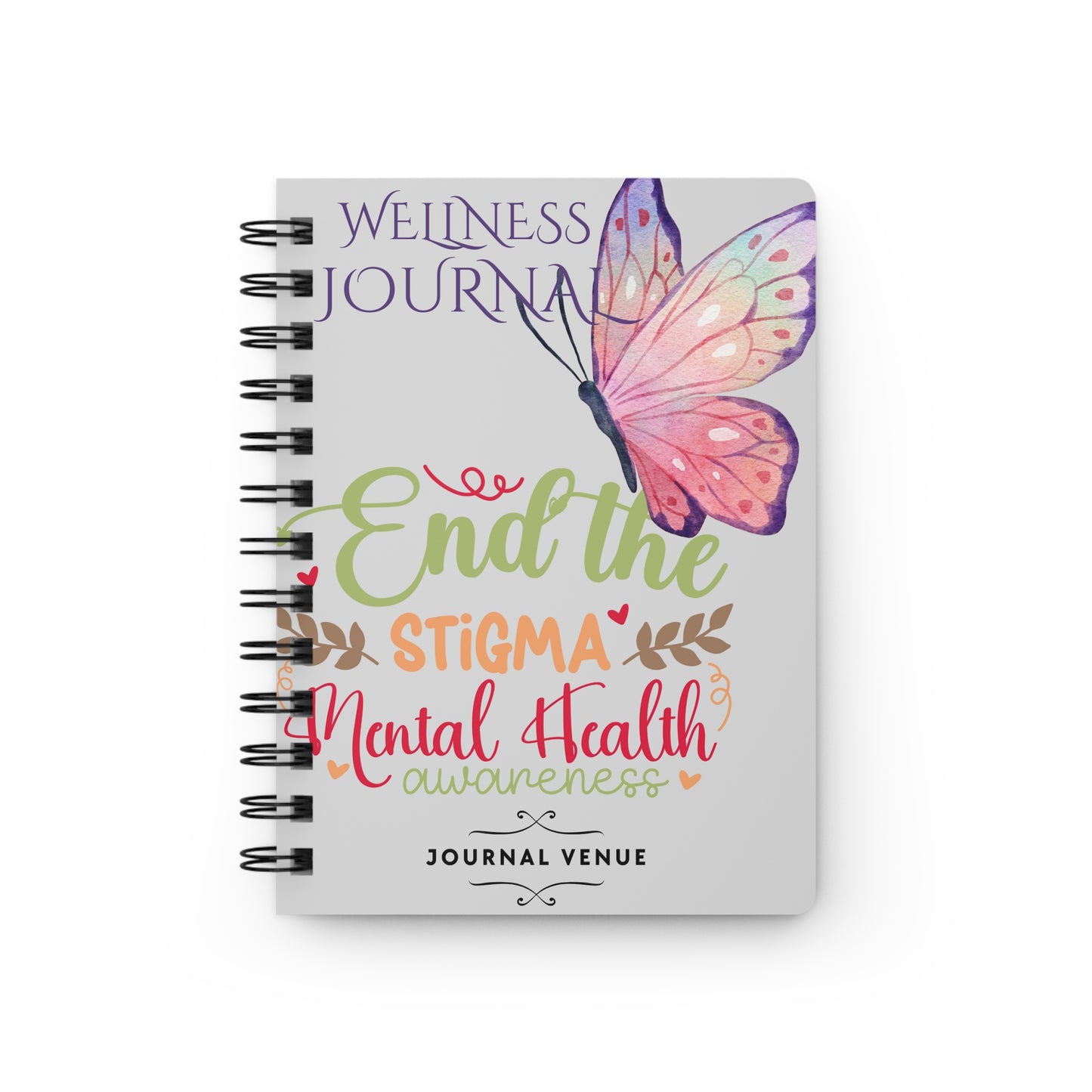 Mental Health Selfcare Spiral Journal Notebooks - JOURNAL VENUE