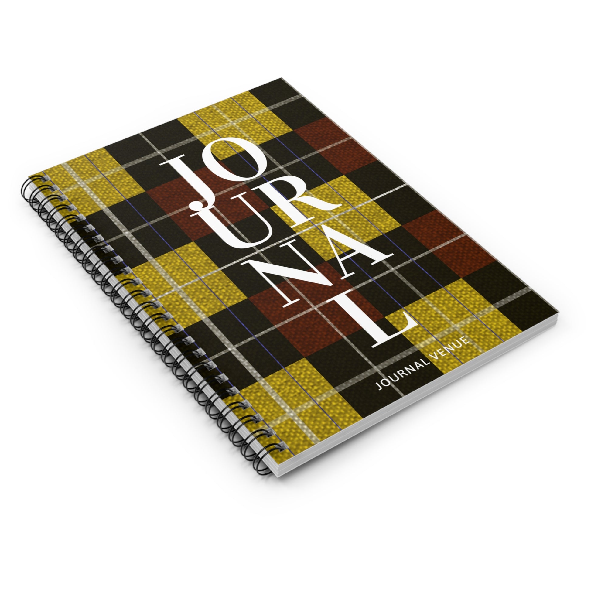 Yellow Plaid Journal Notebooks - JOURNAL VENUE