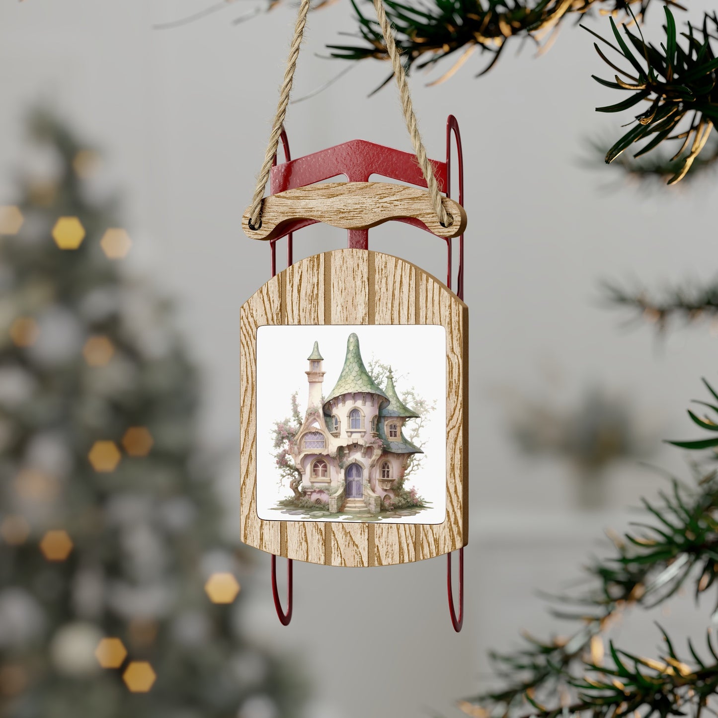 Fairy Library Christmas Sled Ornaments - JOURNAL VENUE