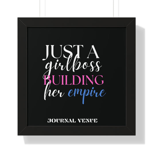 Girl Boss Framed Vertical Wall Art  Poster - JOURNAL VENUE