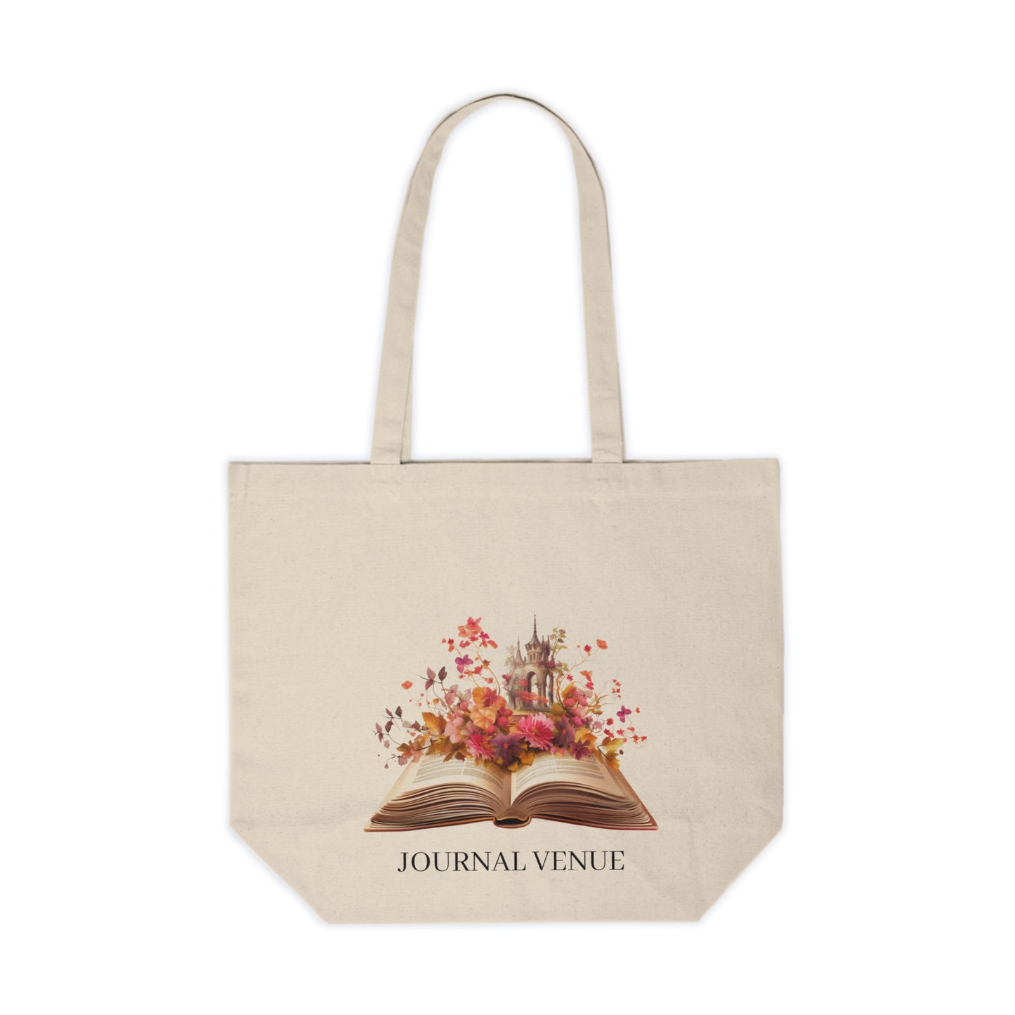 Floral Bookish  Shopping Tote Bag - JOURNAL VENUE