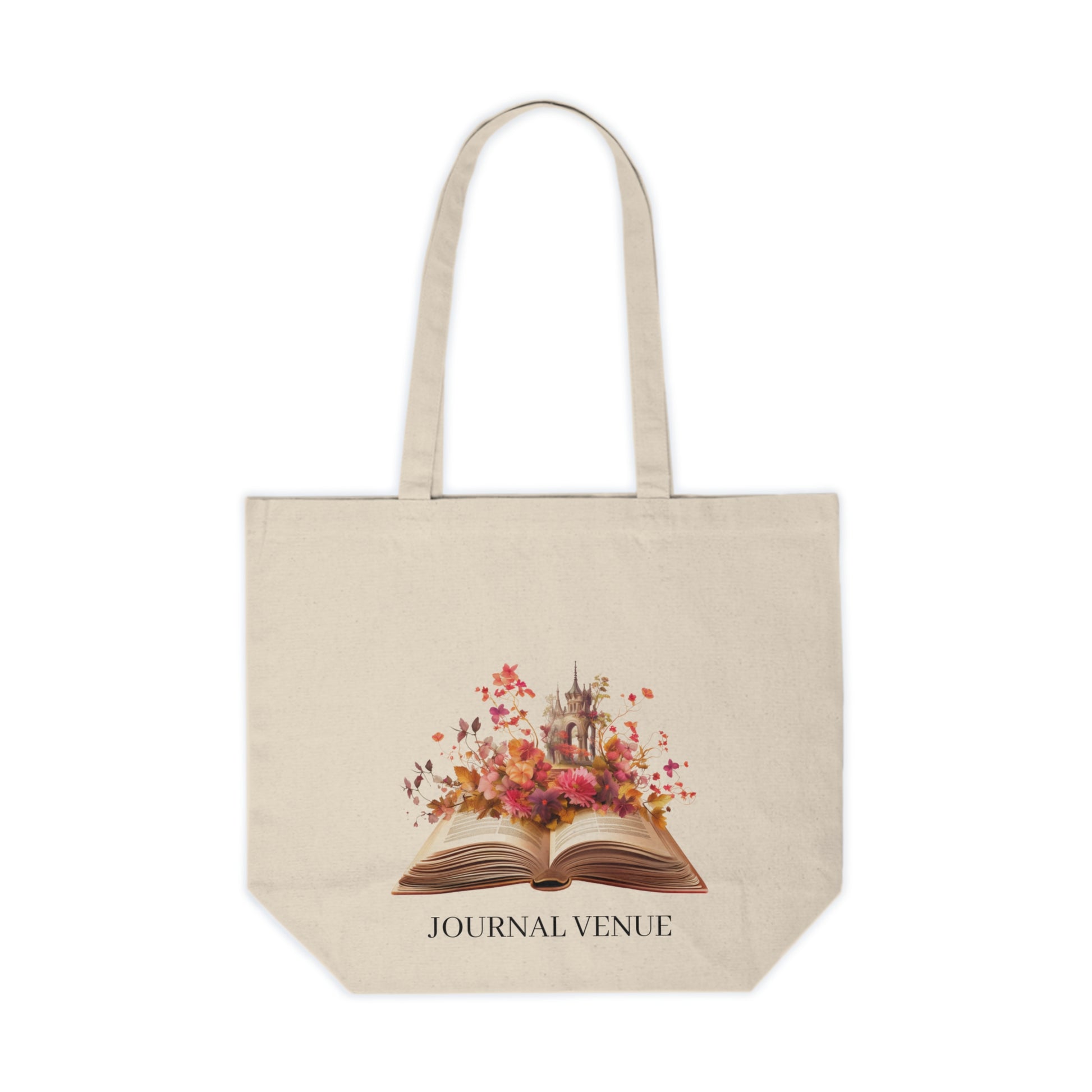 Floral Bookish  Shopping Tote Bag - JOURNAL VENUE