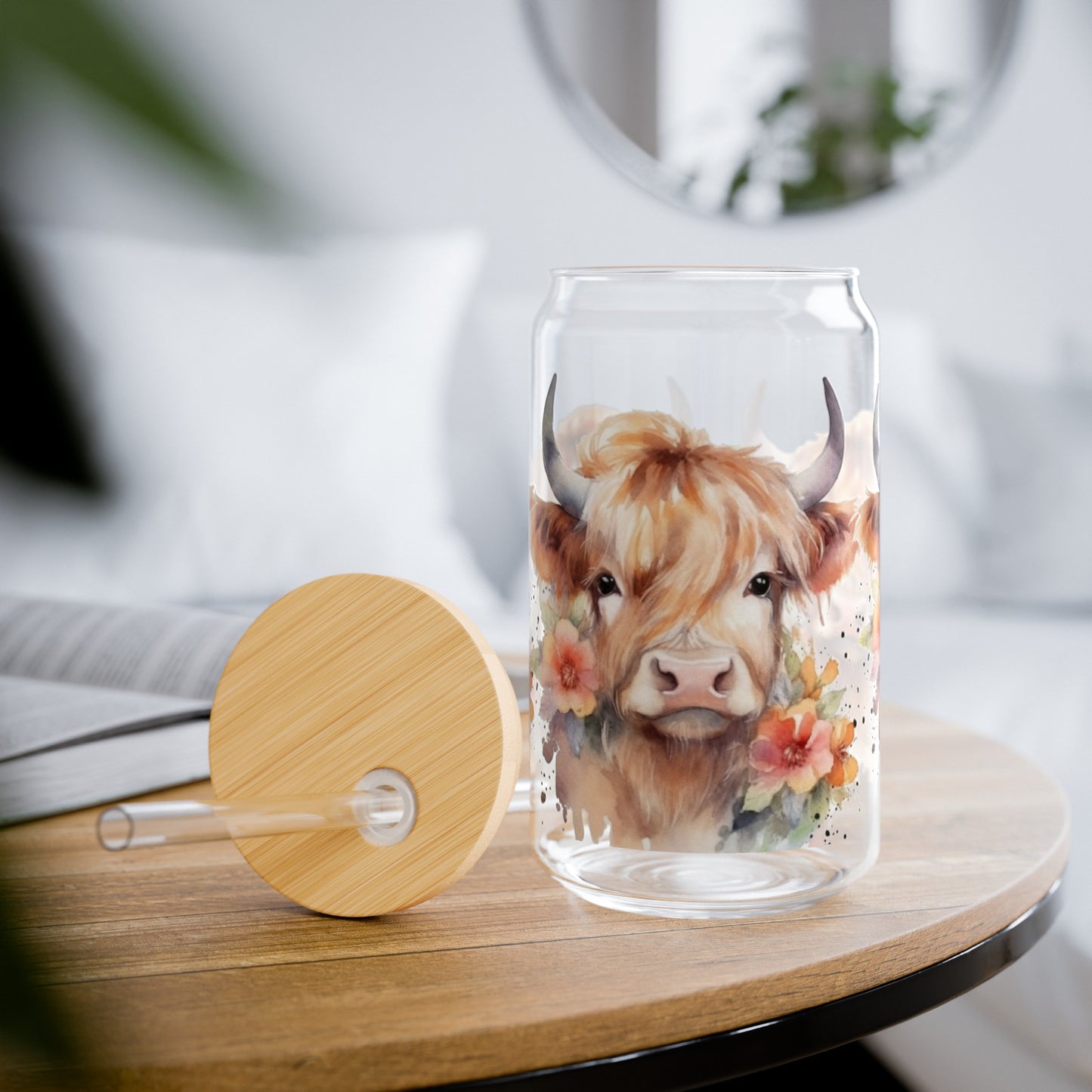 Highland Baby Cow Coffee Glass Tumbler - JOURNAL VENUE