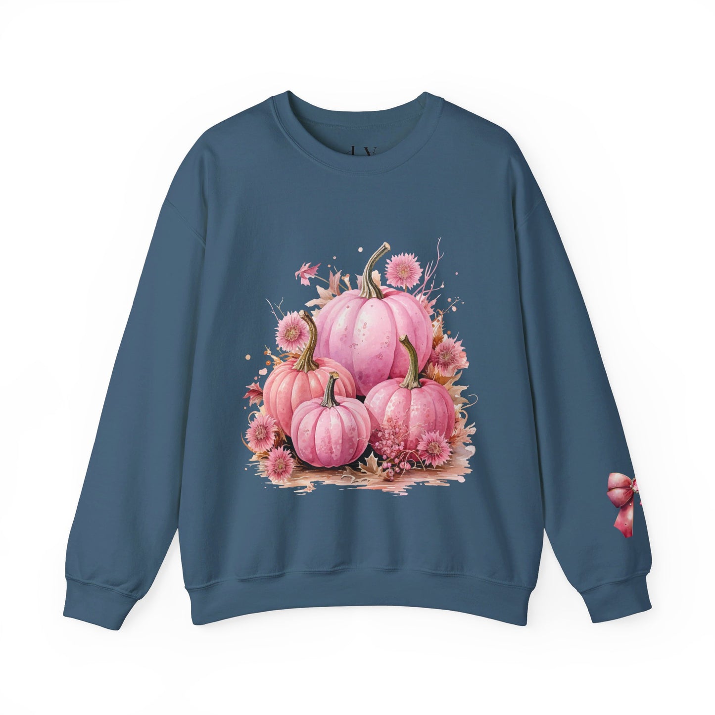 Pink Floral Pumpkin Crewneck Sweatshirt