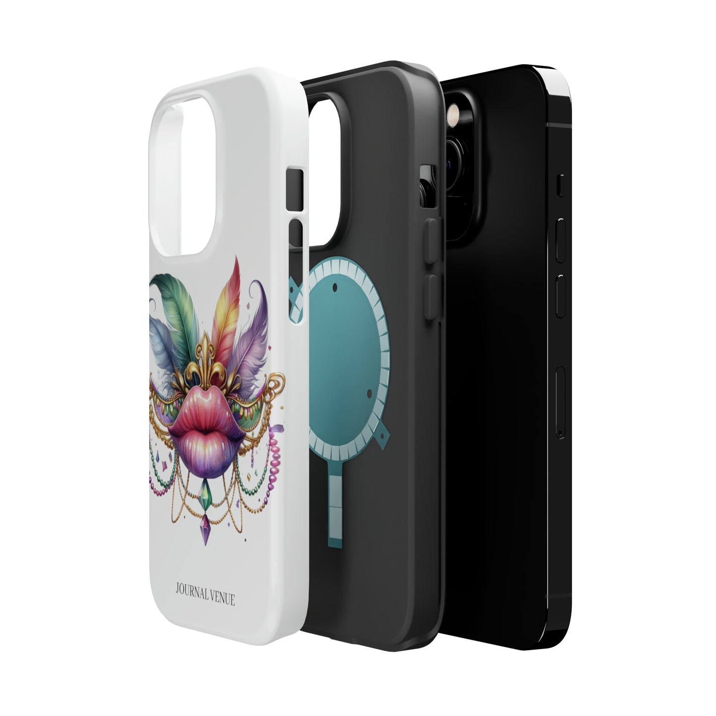 Mardi Gras Feather Lip Stain Iphone Cases - JOURNAL VENUE