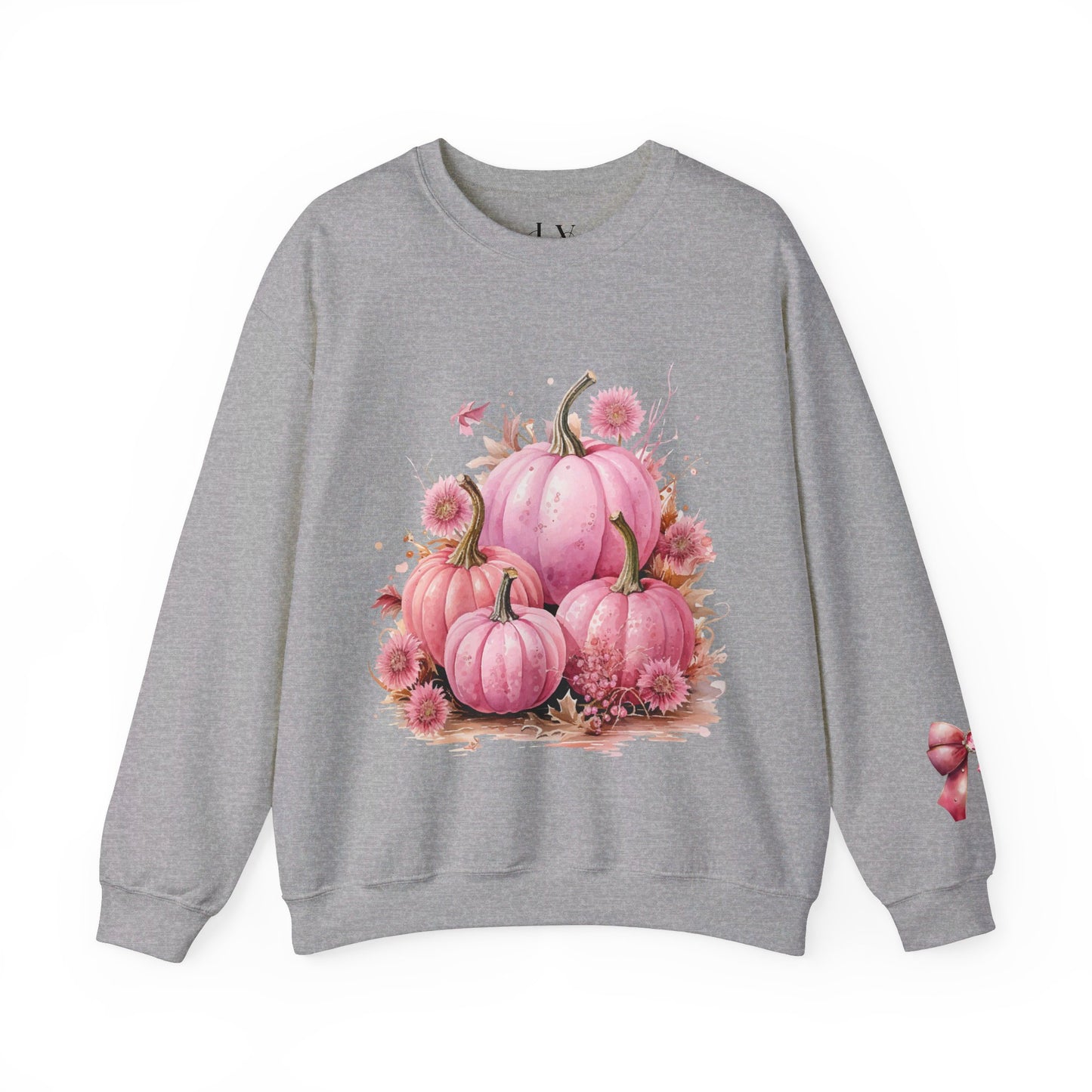 Pink Floral Pumpkin Crewneck Sweatshirt