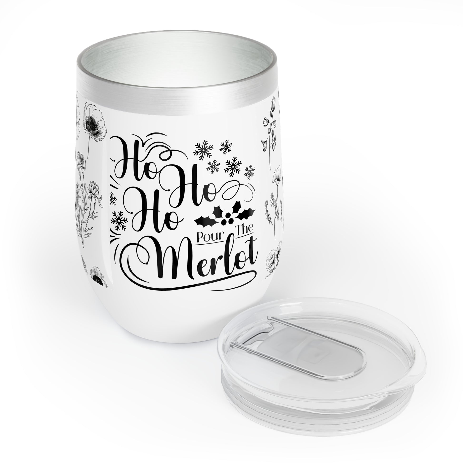 Christmas Ho Ho Merlot Chill Wine Tumbler - JOURNAL VENUE