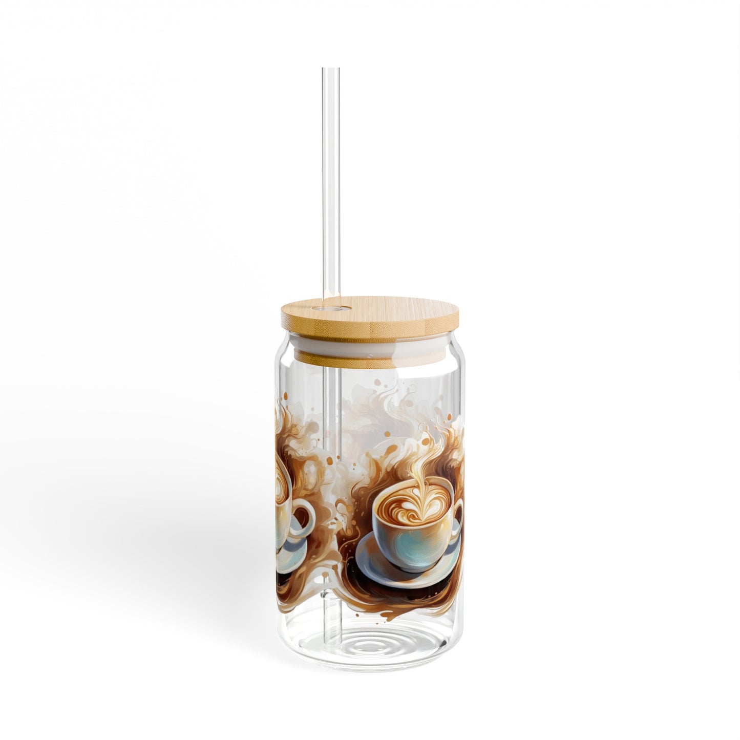 Cute Coffee Lover Glass Tumbler, 16oz - JOURNAL VENUE